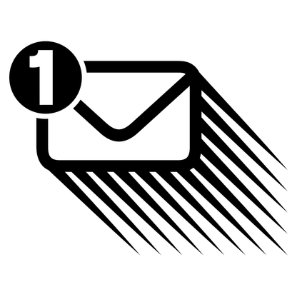 Creative message notification icon for cutting machines