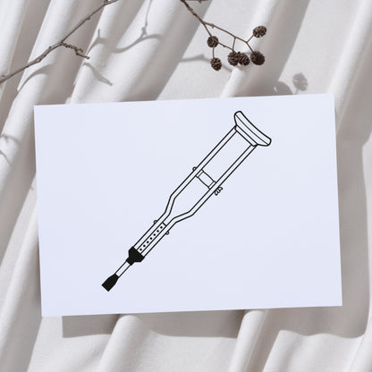 Metal handle crutche design vector for crafting projects