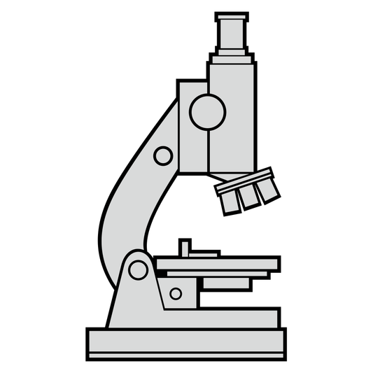 Detailed vector design of a cutting machine style microscope
