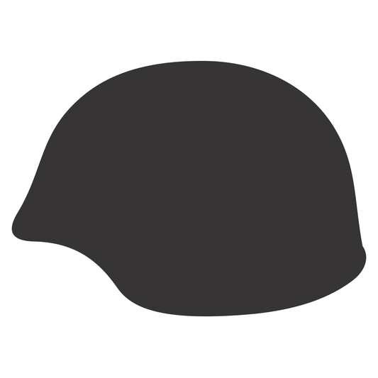 Military helmet silhouette perfect for cutting machines