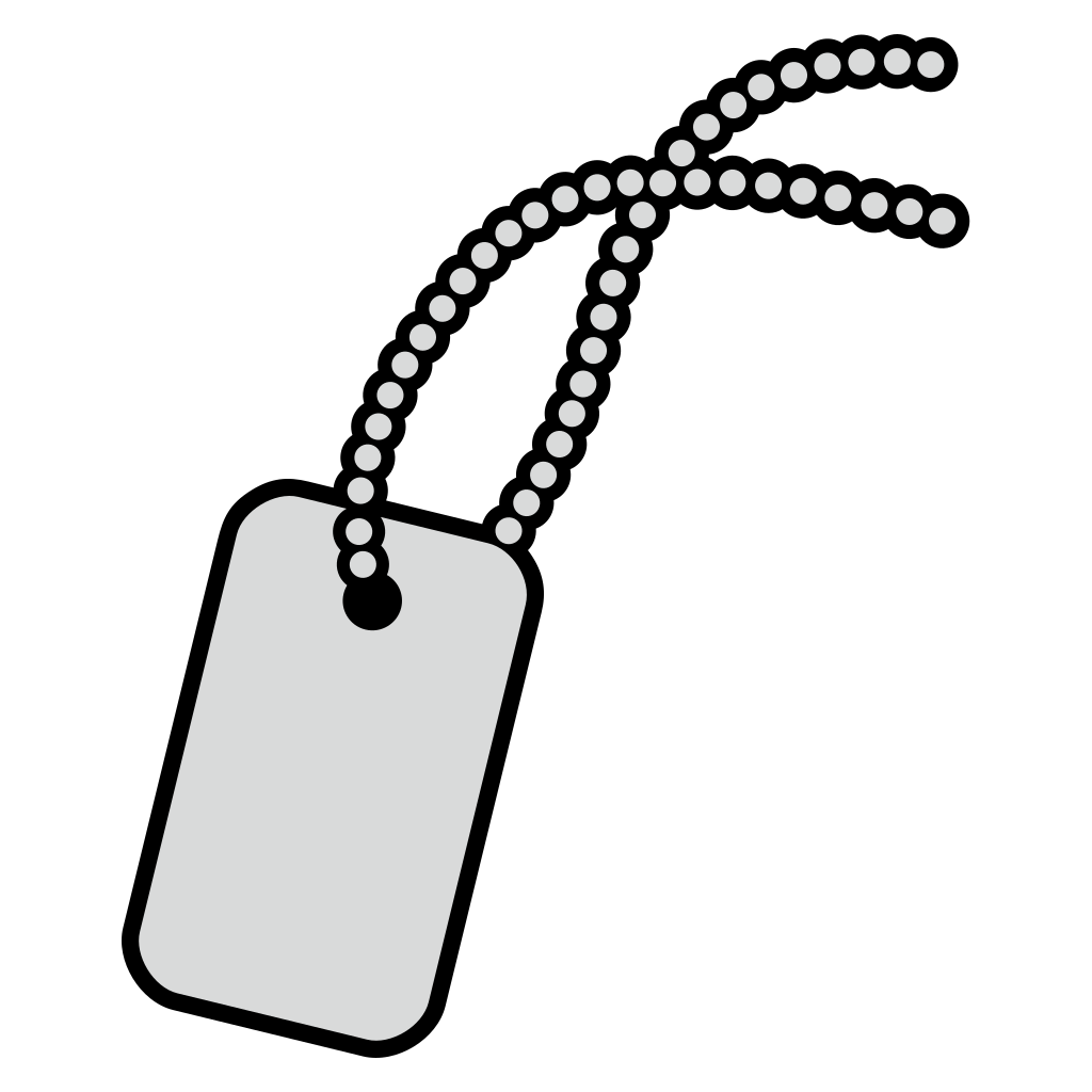 SVG design for a military ID tag for cutting machines