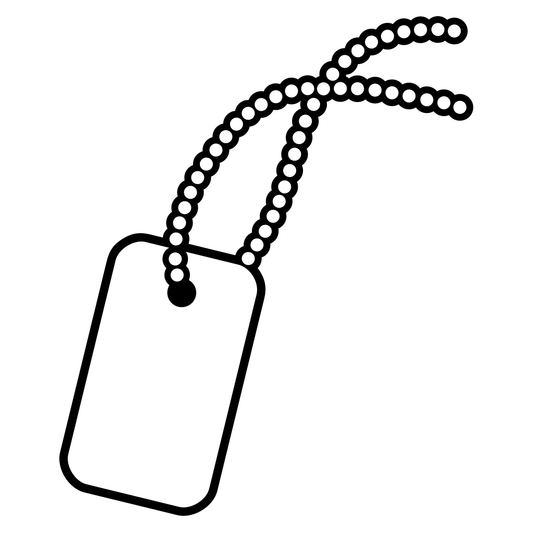 Military dog tag design for creative cutting projects