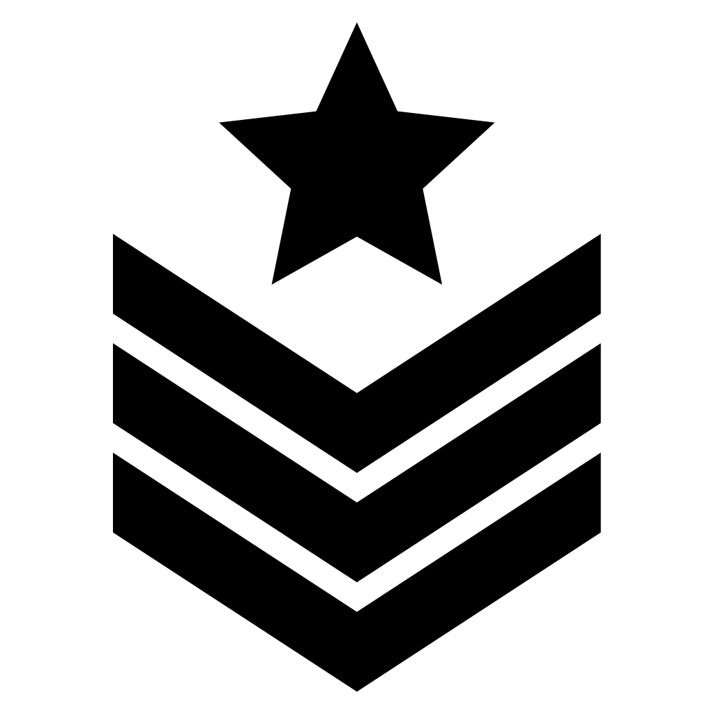 Military rank insignia design for digital cutting machines
