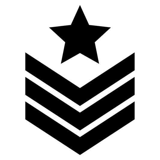 Military rank insignia design for digital cutting machines