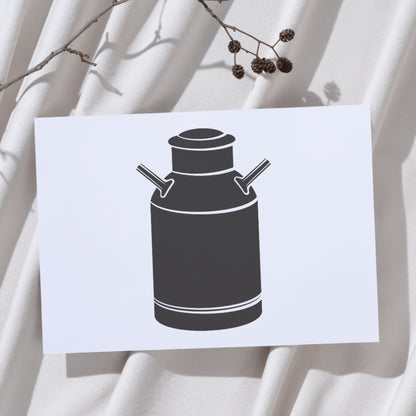 Creative vector svg design of a classic milk can for crafting