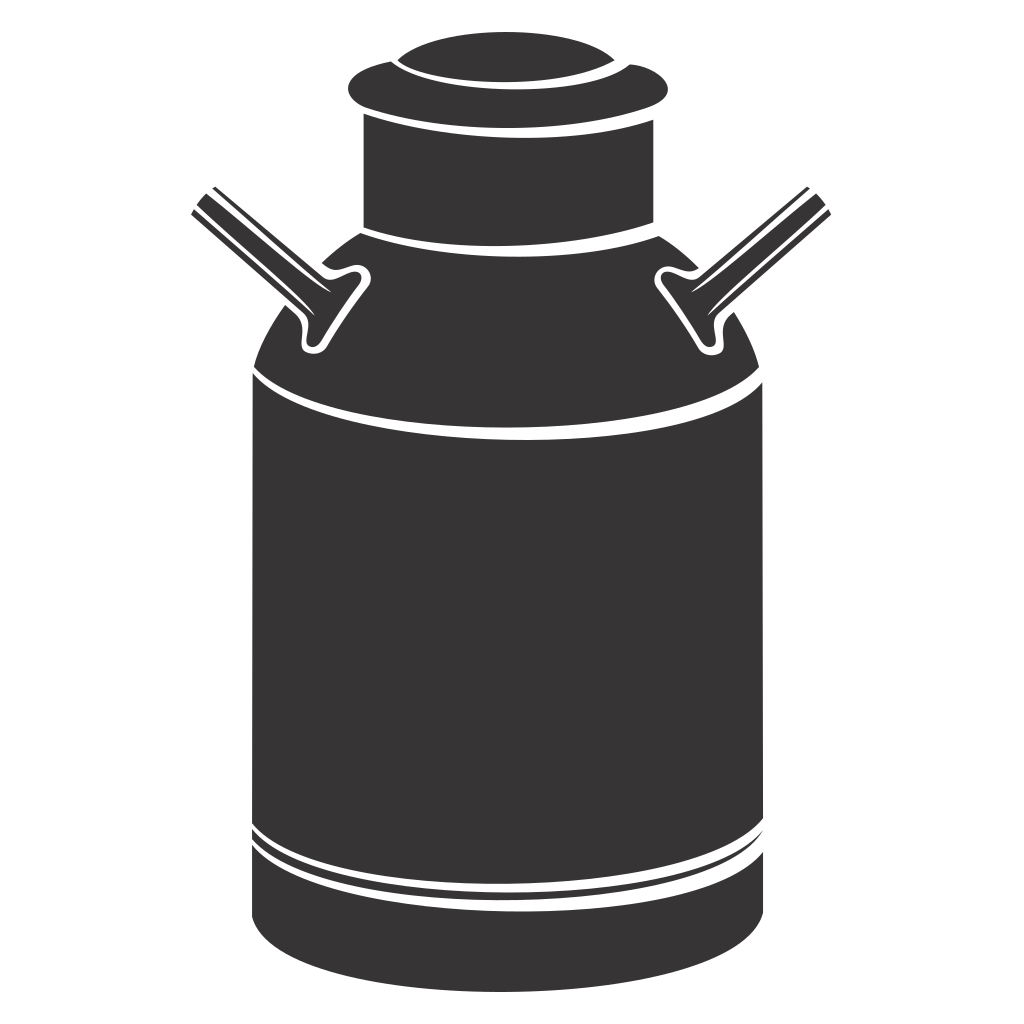 Creative vector svg design of a classic milk can for crafting