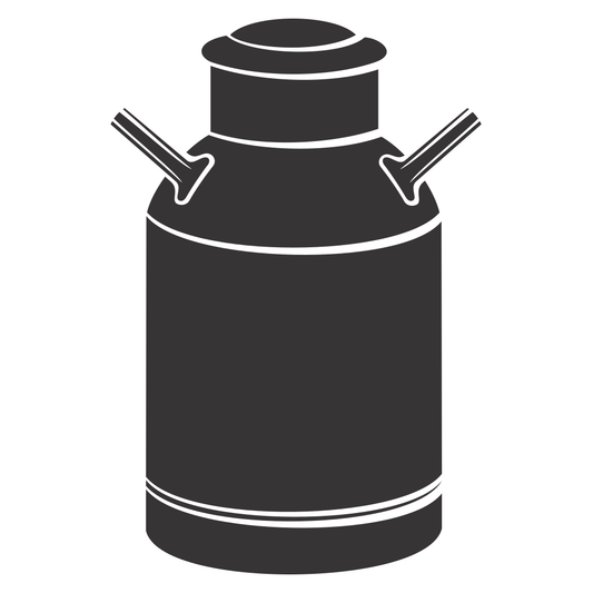 Creative vector svg design of a classic milk can for crafting