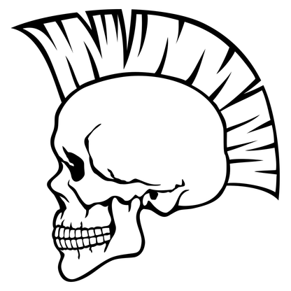 Creative mohawk skull design for cutting machines