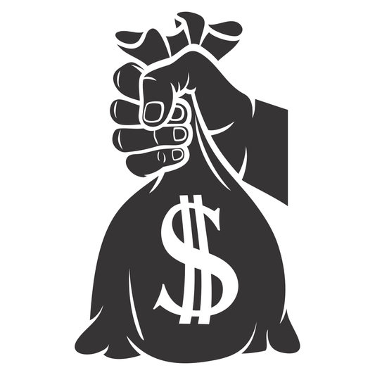 Creative money bag vector design for cutting machines