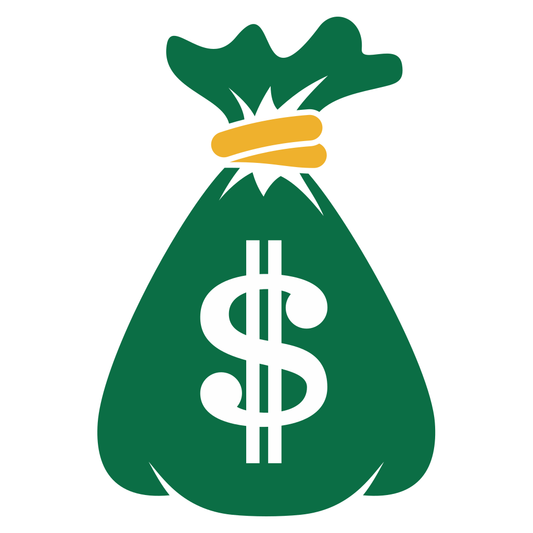 Creative money bag vector design for cutting machines