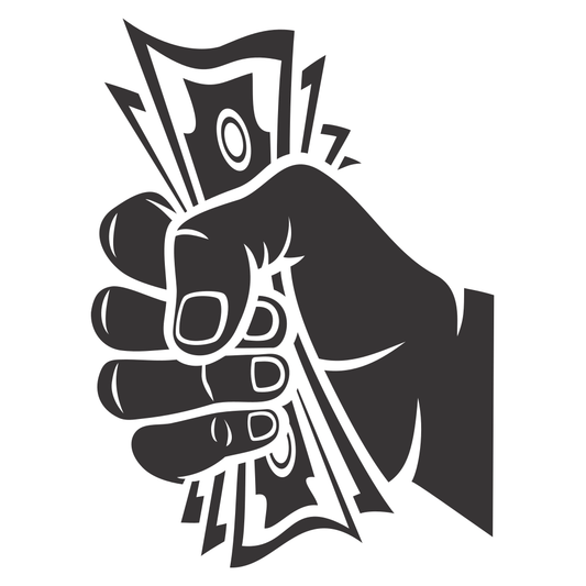 Creative vector of a hand holding cash for design projects