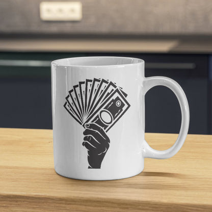 Creative vector design featuring money in hand for crafting