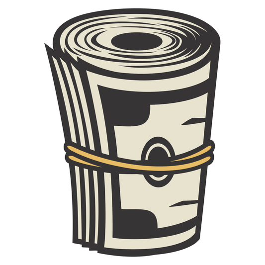 Creative vector design of rolled cash for cutting machines