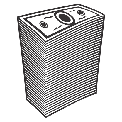 Stacks of money illustration for creative cutting projects