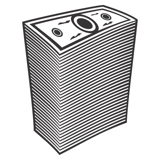 Stacks of money illustration for creative cutting projects