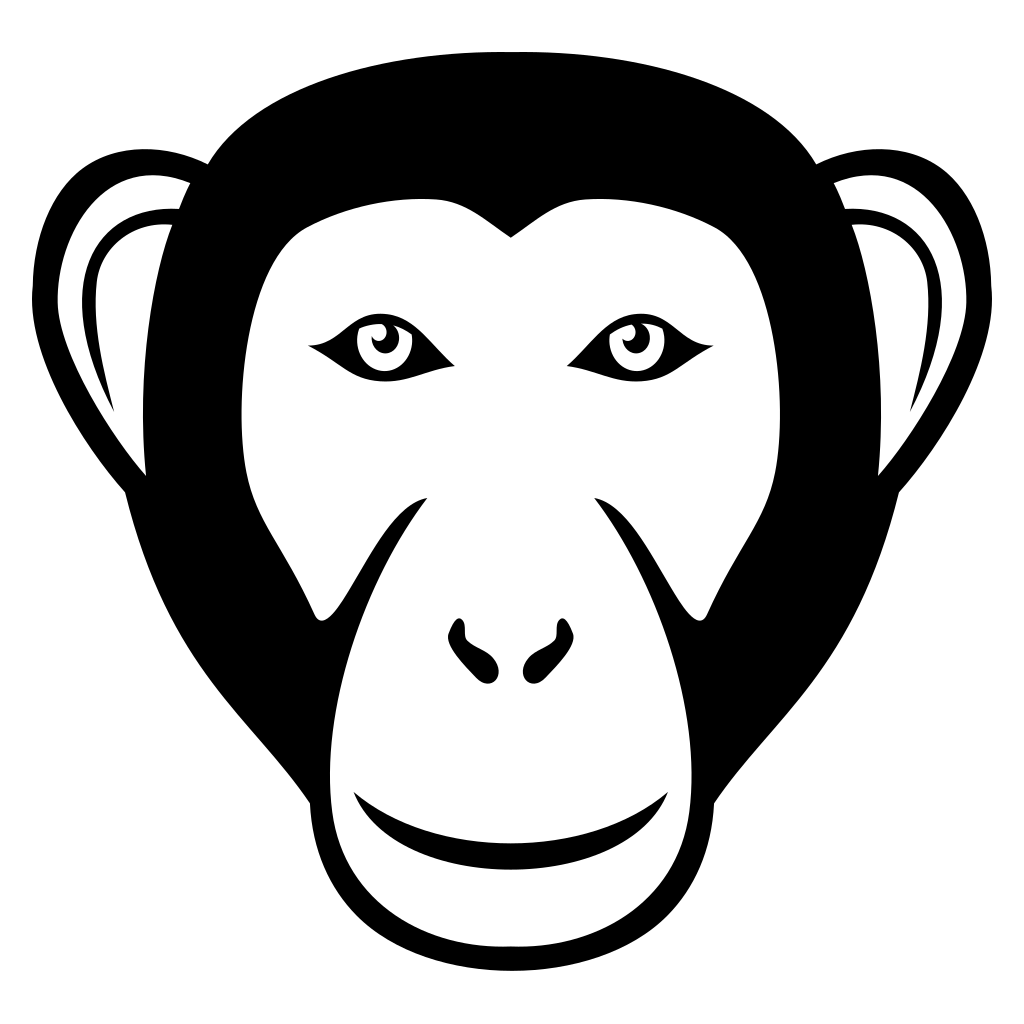 Creative monkey face vector design for cutting machines