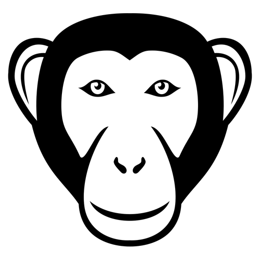 Creative monkey face vector design for cutting machines