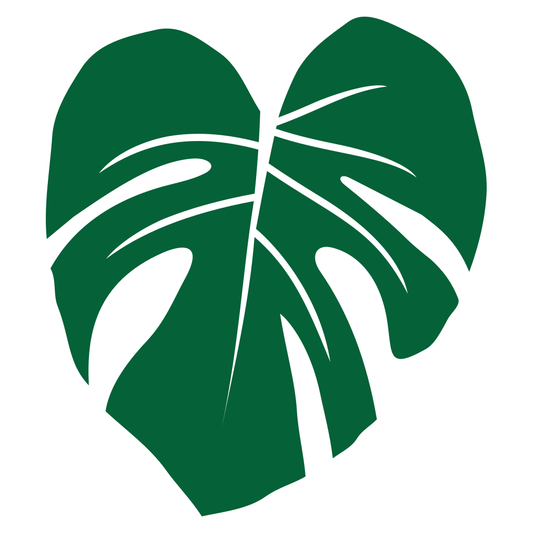 Intricate heart-shaped tropical leaf design for crafting