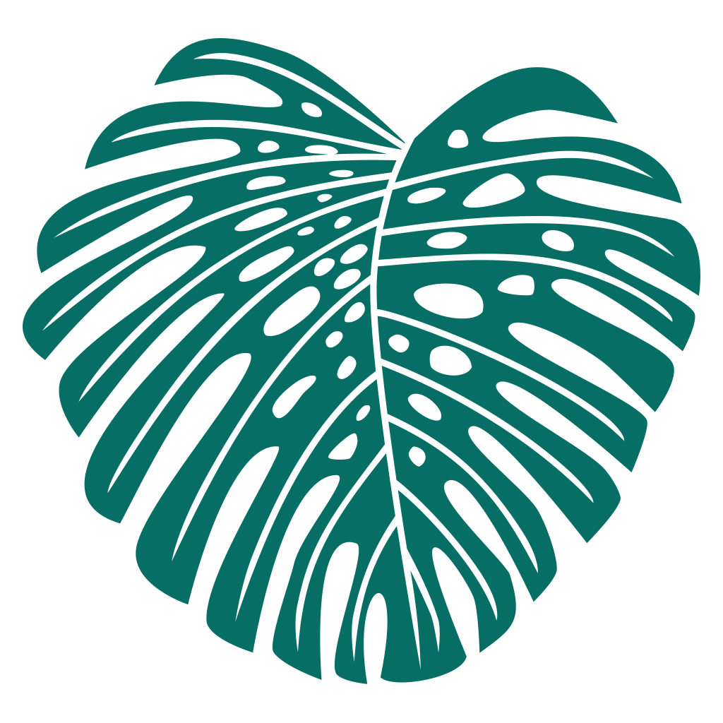 Monstera leaf design ideal for various craft projects