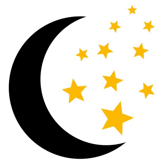 Creative moon and stars vector design for cutting machines
