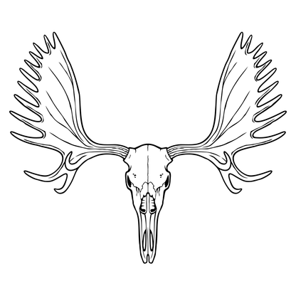 Elegant moose skull design for creative crafting projects