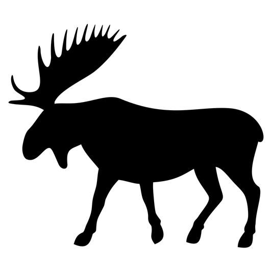 Majestic silhouette of a moose designed for crafting