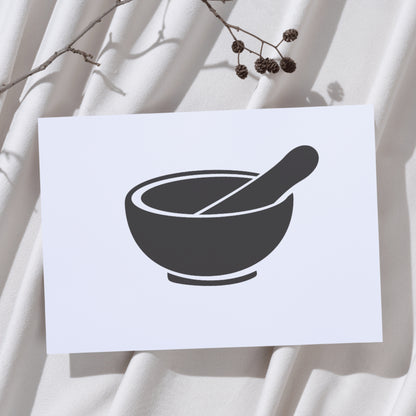 Elegant mortar and pestle design for cutting machines