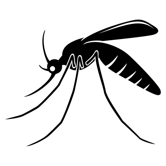 Intricate mosquito silhouette design for craft enthusiasts