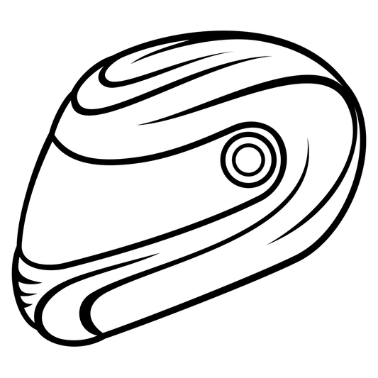 Stylish vector design of a motorcycle helmet for crafting