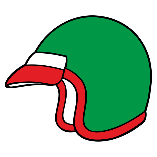 Retro motro helmet design for creative crafting projects