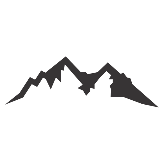 Stylized mountain silhouettes for crafting and design projects