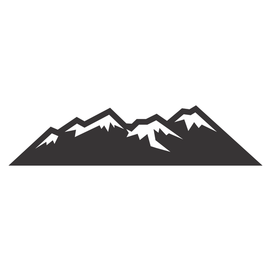 Stylized silhouette of majestic mountains for creative projects