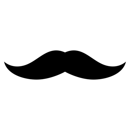 Creative black mustache design for cutting machine projects