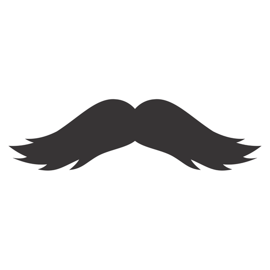 Creative mustache design perfect for cutting machines