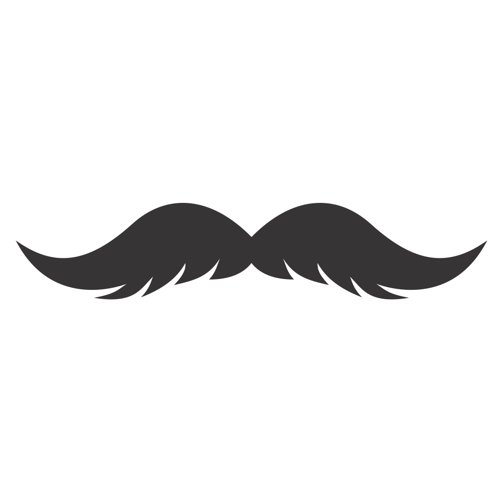 Creative mustache vector design for crafting projects
