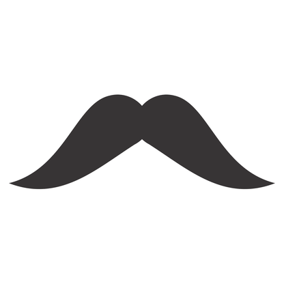 Classic mustache design for creative cutting projects