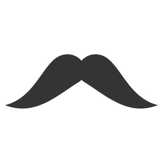 Classic mustache design for creative cutting projects