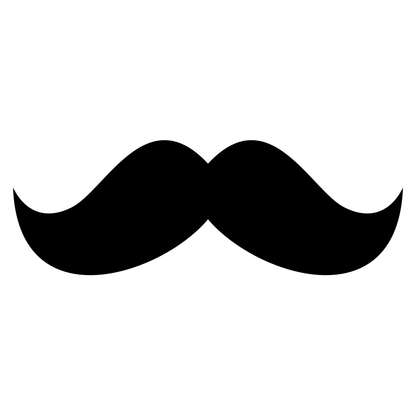 Stylish black mustache vector design for creative projects