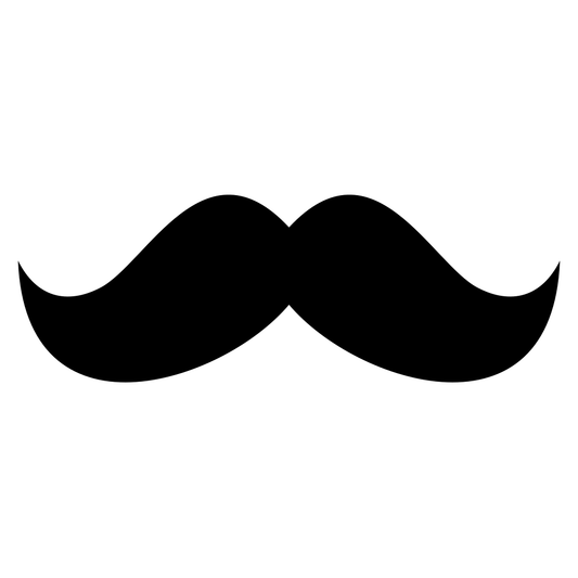 Stylish black mustache vector design for creative projects