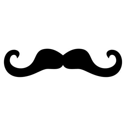 Creative mustache vector design for cutting machines
