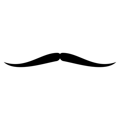 A stylish mustache graphic created for crafting projects