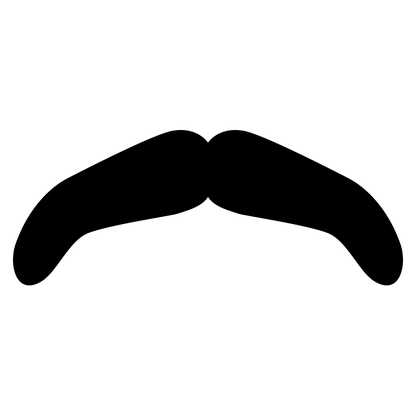 Stylish mustache vector design for creative projects
