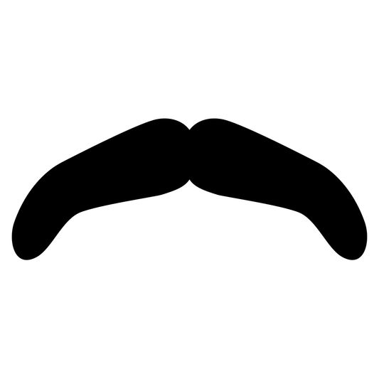 Stylish mustache vector design for creative projects