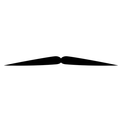 Unique black vector mustache design for cutting machines