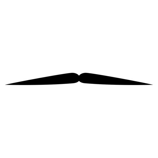 Unique black vector mustache design for cutting machines