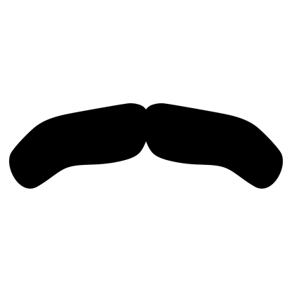 Creative mustache design ideal for cutting machines
