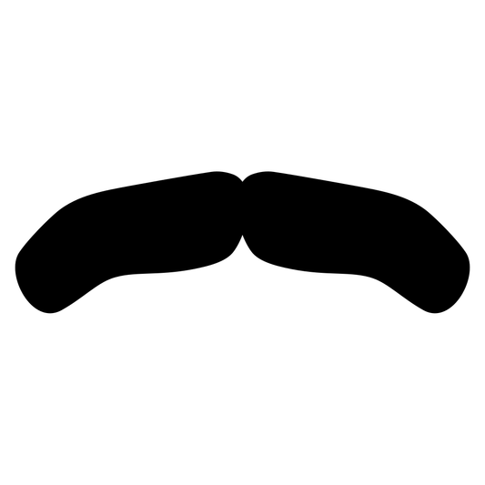 Creative mustache design ideal for cutting machines