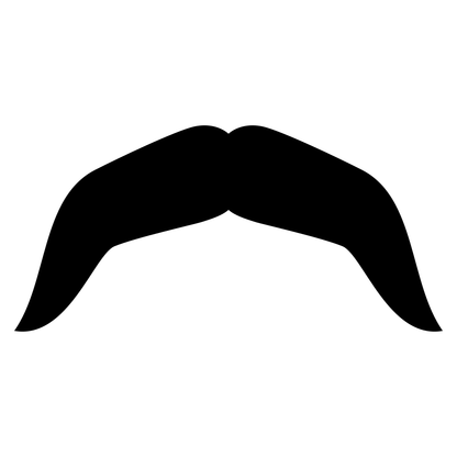 Creative mustache vector silhouette for crafting projects