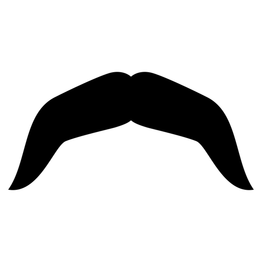 Creative mustache vector silhouette for crafting projects