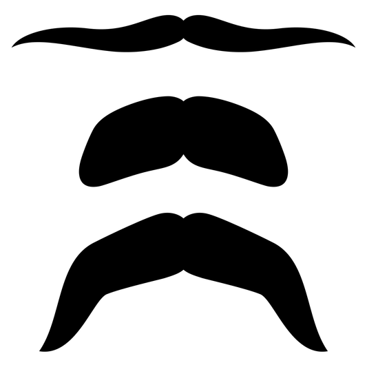 Unique black mustache vector designs for crafting projects
